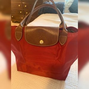 Longchamp Le Pliage Small Nylon Tote red